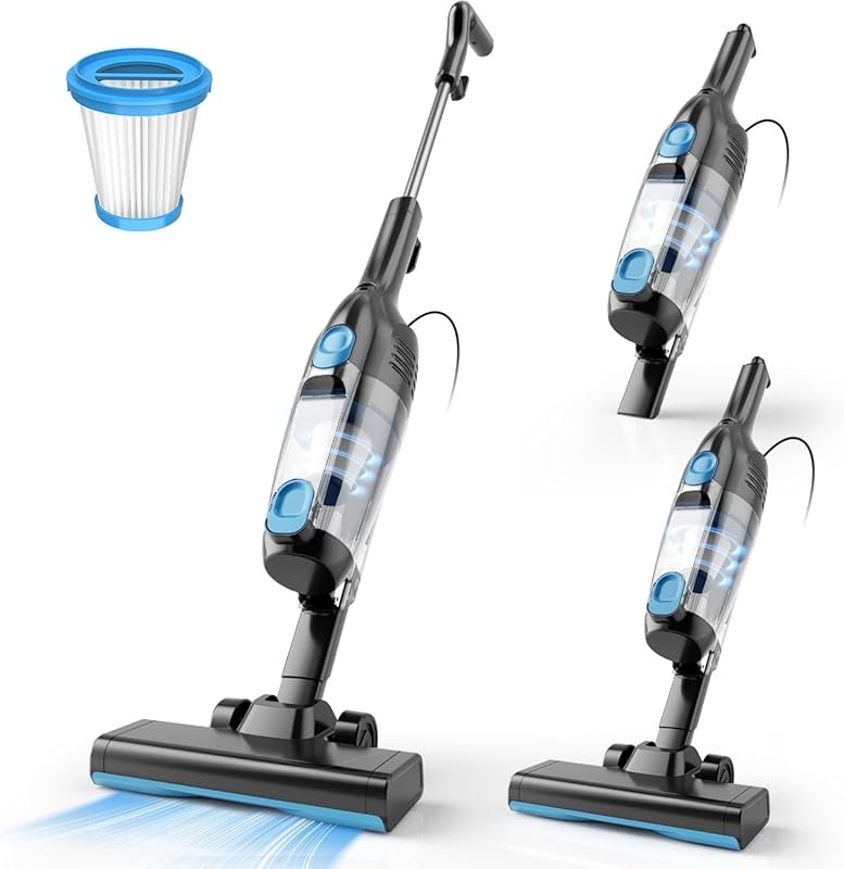 Vazone R6X 2-in-1 Corded Stick Vacuum: 20Kpa Suction, 16Ft Cord, Light
