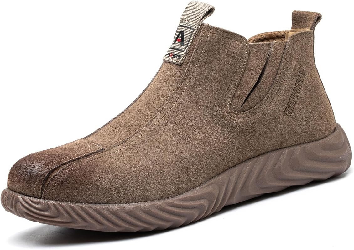 Men's Composite Toe Slip-On Work Shoes - Comfortable Steel Toe Safety