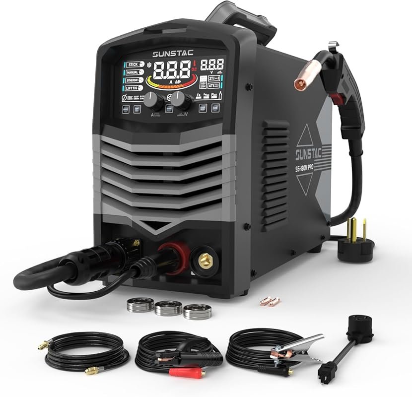 180A 4-in-1 Multi-Process MIG Welder with IGBT Inverter & Synergic Con