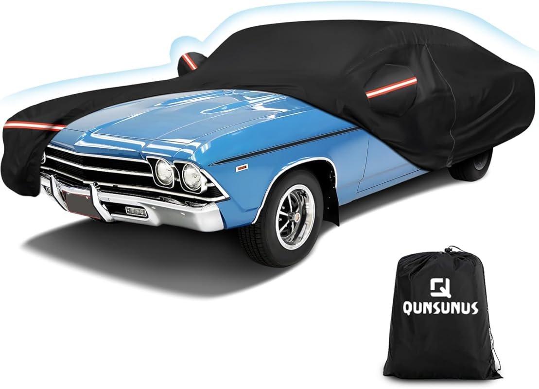 QUNSUNUS Waterproof Chevelle Malibu SS Car Cover 1964-1972 - Outdoor A