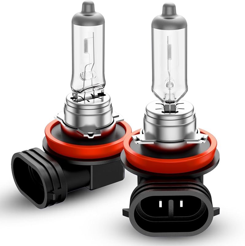 H11 Halogen Headlight Bulbs 2Pcs 12V 55W 3800K Amber Yellow, Replaceme