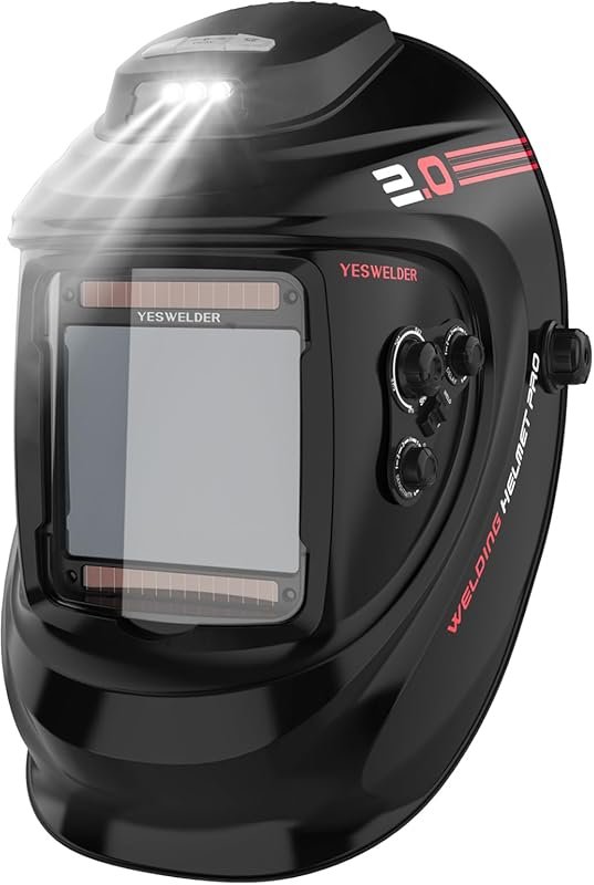 YESWELDER LYG-30800H Welding Helmet: Auto Darkening, Rechargeable Fan/
