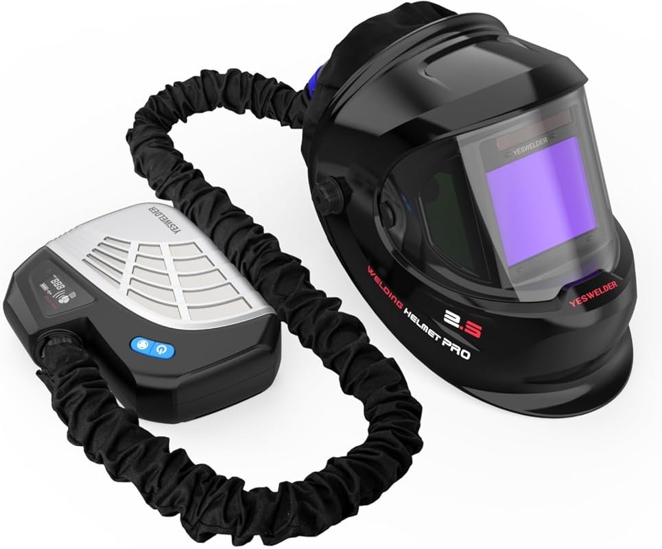 YESWELDER LYG-Q800D Auto Darkening Welding Helmet PAPR, True Color, 4 