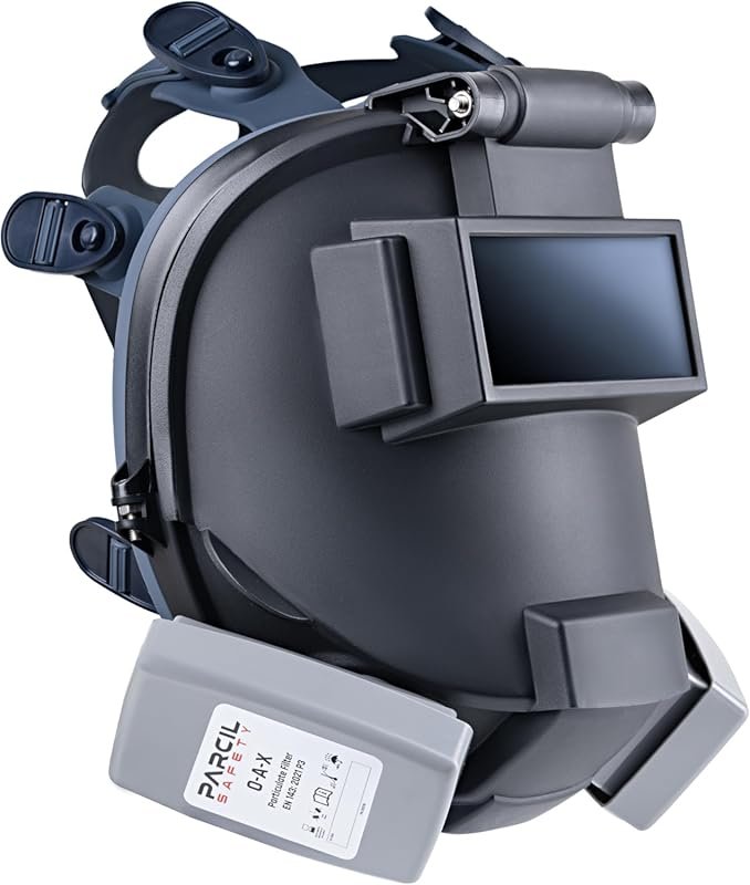 WF-100 Full-Face Welding Respirator: Dual P3 Cartridges filter 99.9% o