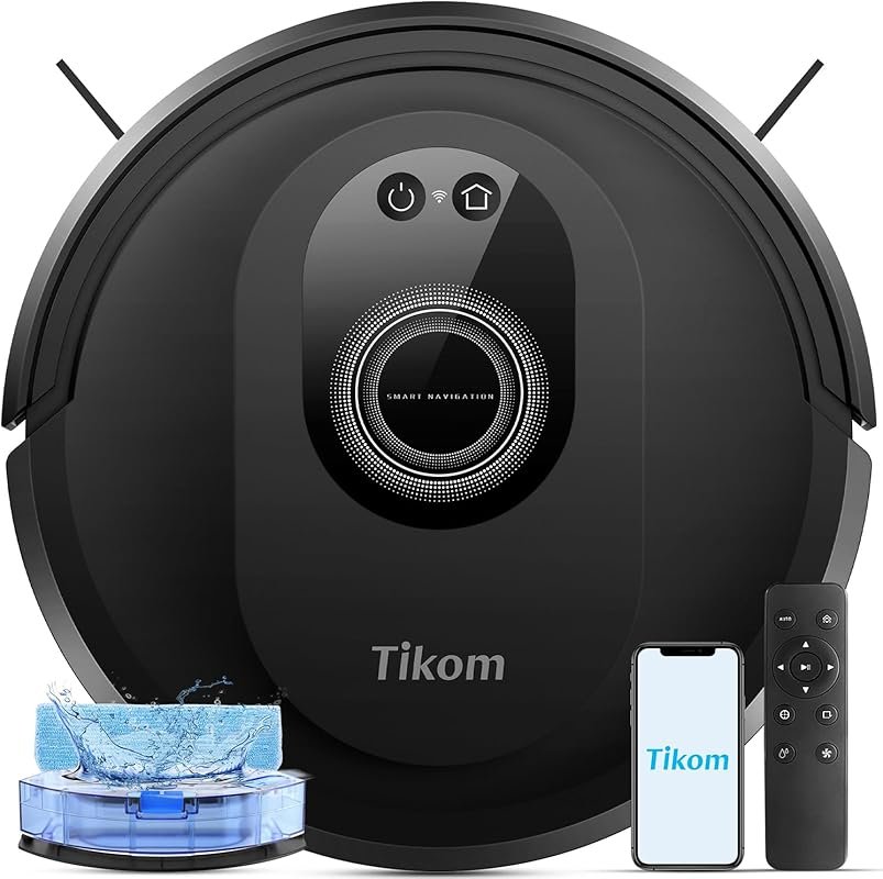 Tikom G8000 Max Robot Vacuum and Mop: 5000Pa Suction, 150 Min Runtime,