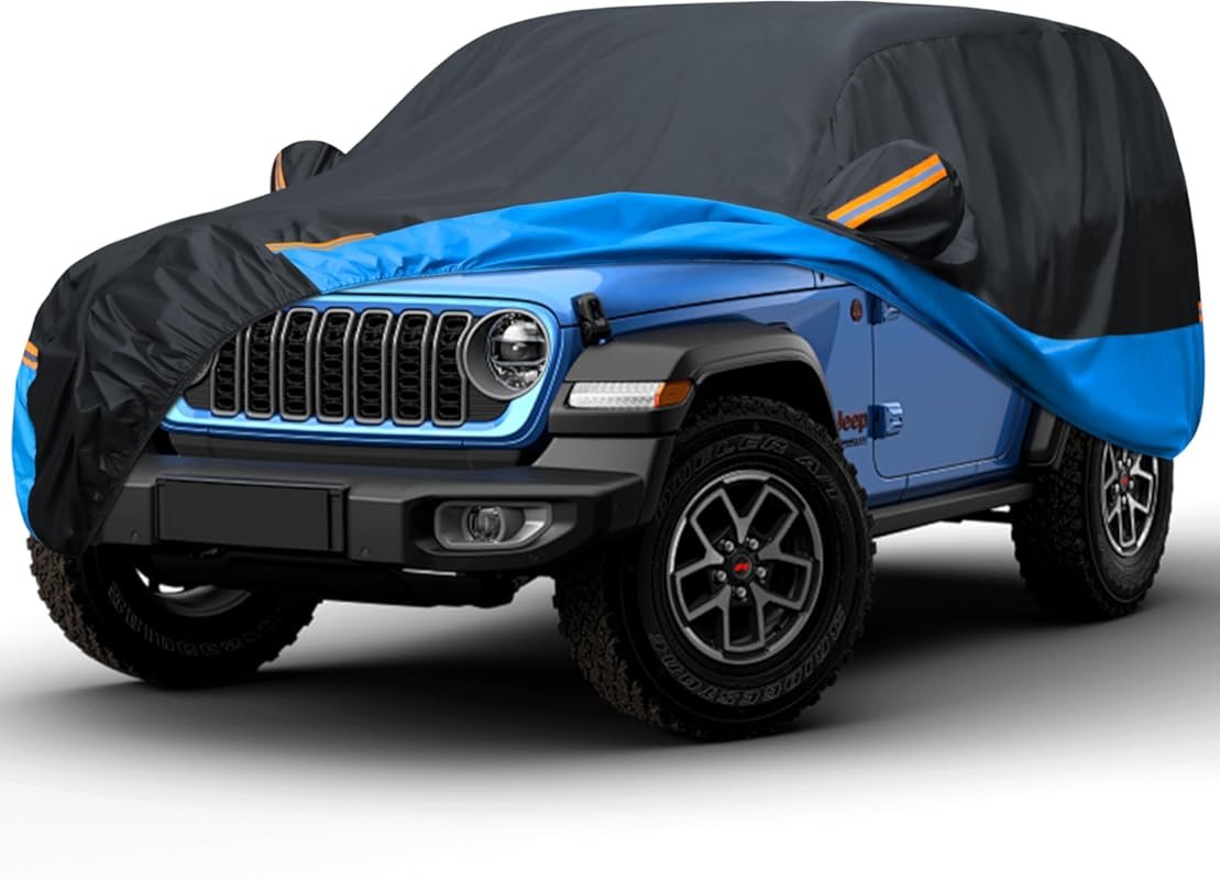 Waterproof All Weather Car Cover for SUVs: Windproof, Dustproof, UV Pr