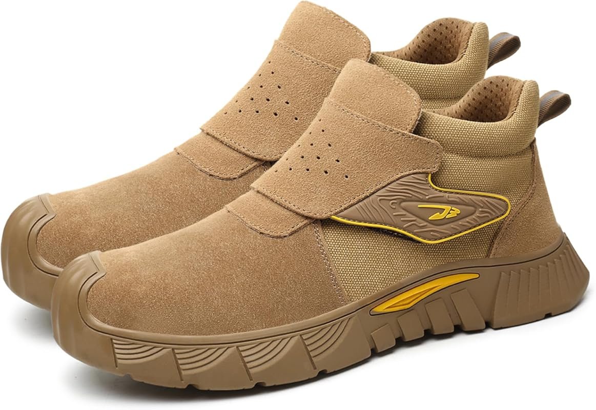 Men's Welding Boots: Slip-On, Fireproof Steel Toe, Indestructible Safe