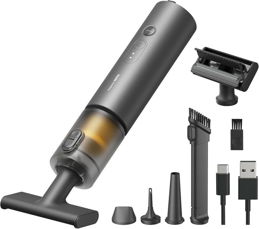 HOTO 4-in-1 Cordless Handheld Car Vacuum: 20000Pa Strong Suction with 