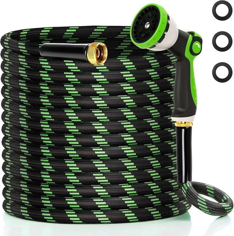 25FT Flexible Garden Hose Non-Expandable with 3/4