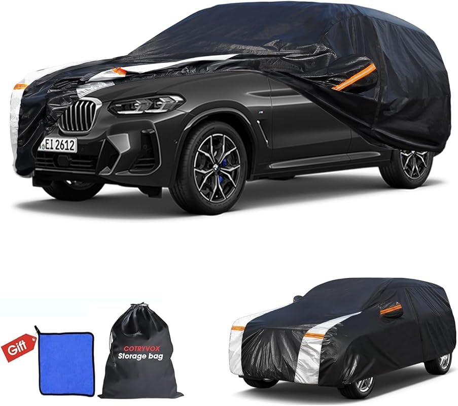 BMW X3 Car Cover 2003-2026 - 10-Layer Waterproof All-Weather with Door