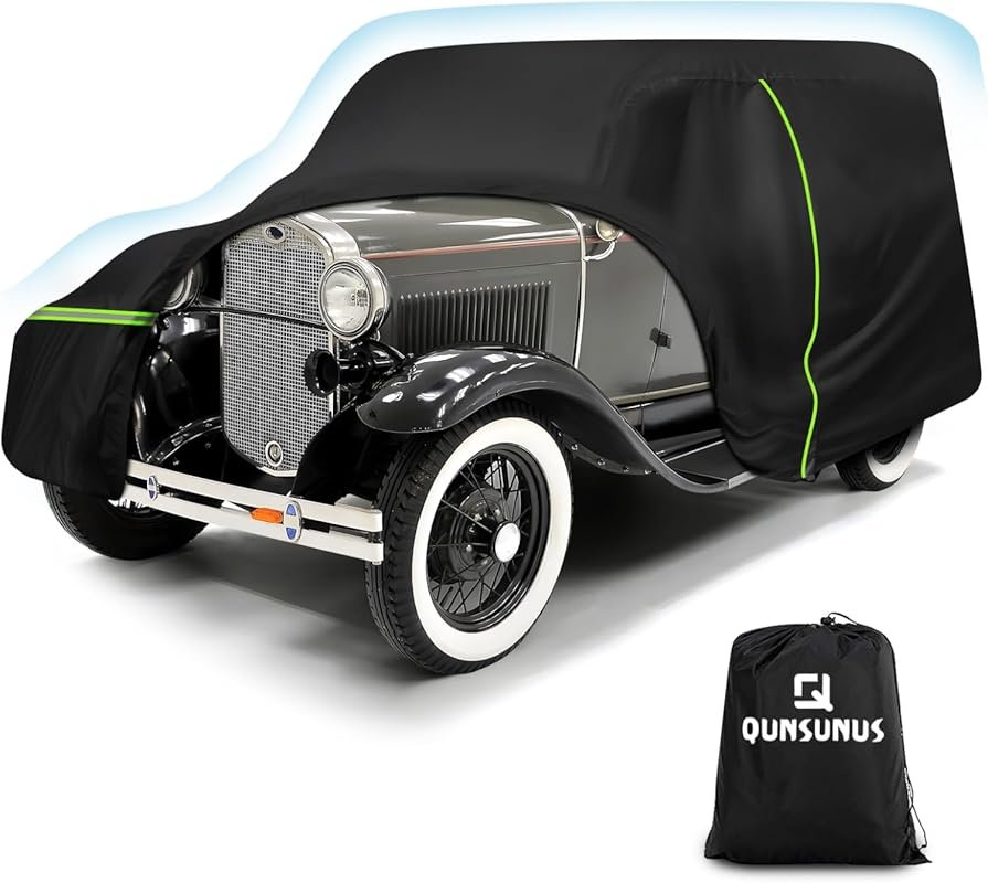 QUNSUNUS Waterproof Car Cover for Ford Model A 1928-1931 Sedan/Convert