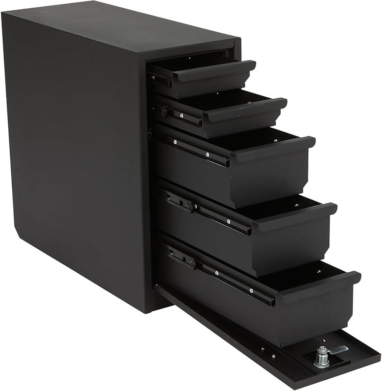 Ironton 5-Drawer Sidebed Storage Truck Box - Heavy-Duty Lockable Tool 