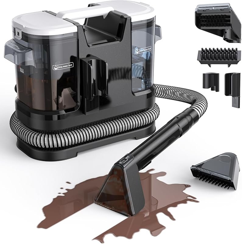 Portable Handheld Upholstery Cleaner with 600W Motor, 20Kpa Suction, S