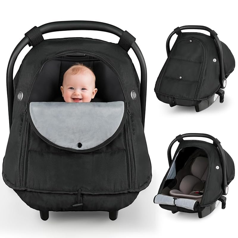Metplus Waterproof Winter Car Seat Cover for Babies - Breathable, Wind