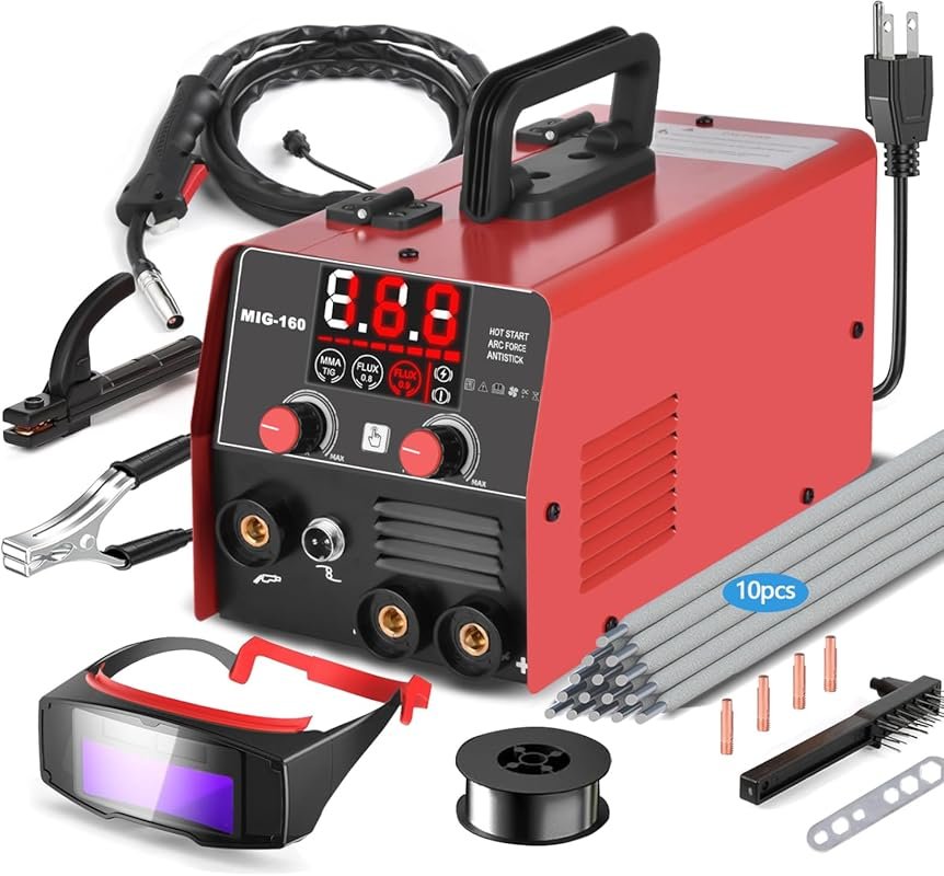 160Amp 3-in-1 Portable MINI Welder, Flux Core/Lift TIG/Stick Machine w