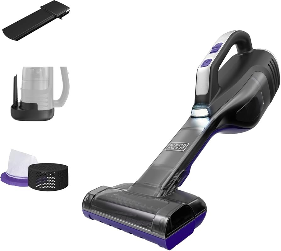 BLACK+DECKER dustbuster Reveal cordless pet hair vacuum with LED light