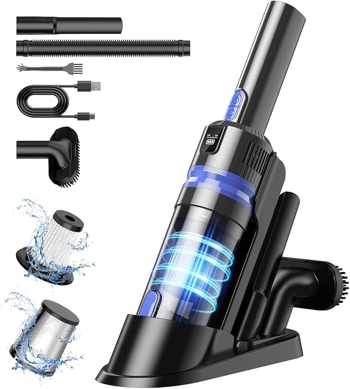 3-in-1 Cordless Handheld Vacuum with Charging Dock, 2-Speed Modes, Rec