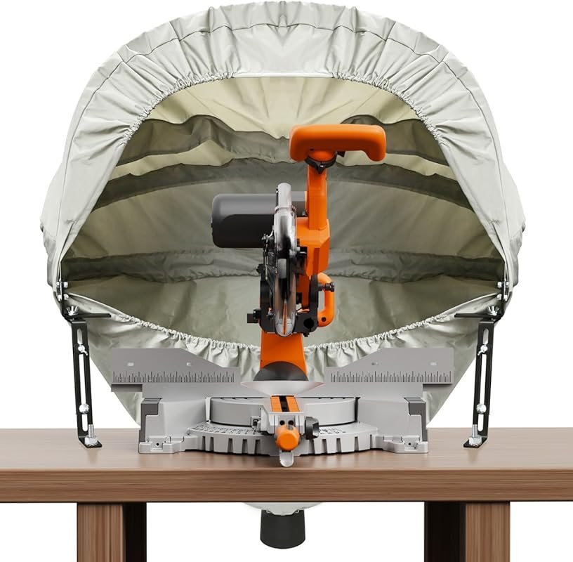 Heavy-Duty Foldable Miter Saw Dust Collector Hood with Storage Bag, Fi