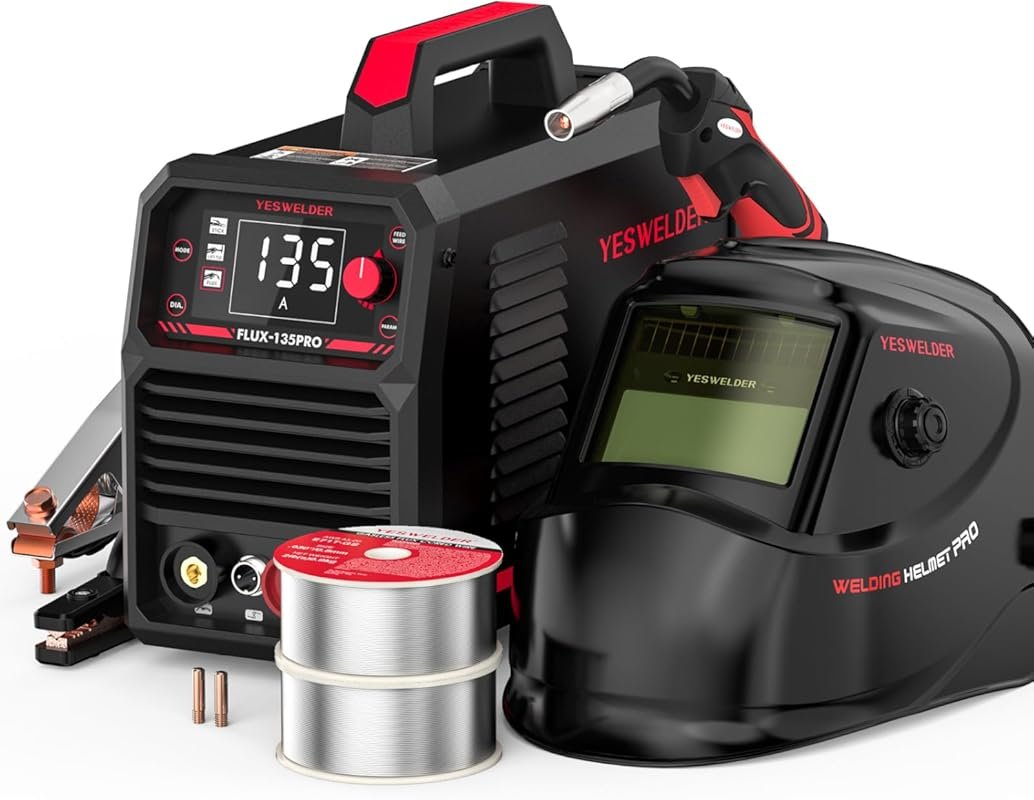 YESWELDER FLUX-135PRO 135Amp MIG Welder 110V 3-in-1 Flux Core, Lift TI