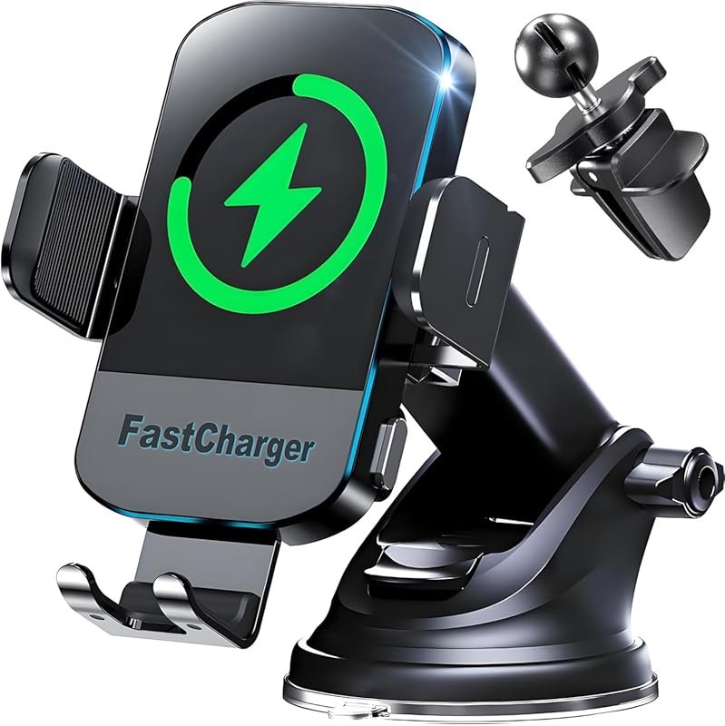 CHGeek 2026 Auto Clamping Wireless Car Charger: 15W Fast Charging for