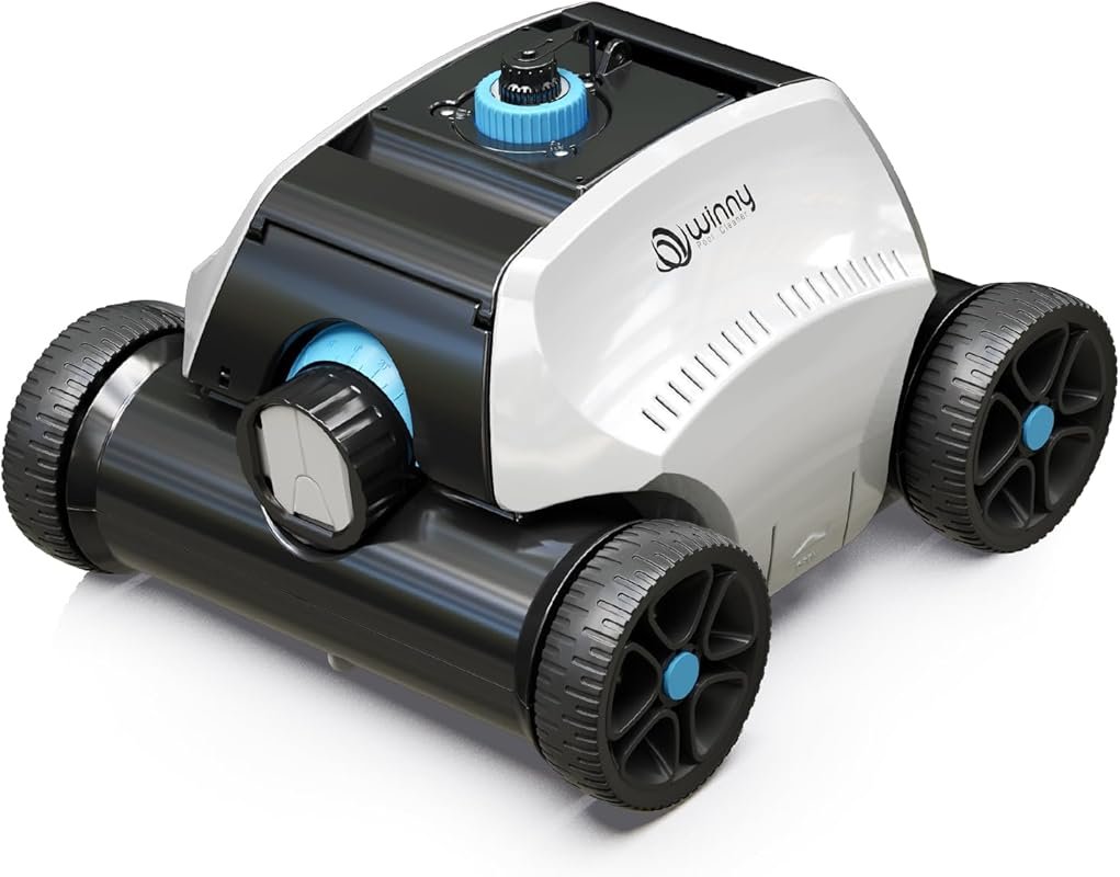 Above Ground Pool Robotic Vacuum: 6600mAh Battery, 130-Min Runtime, 50