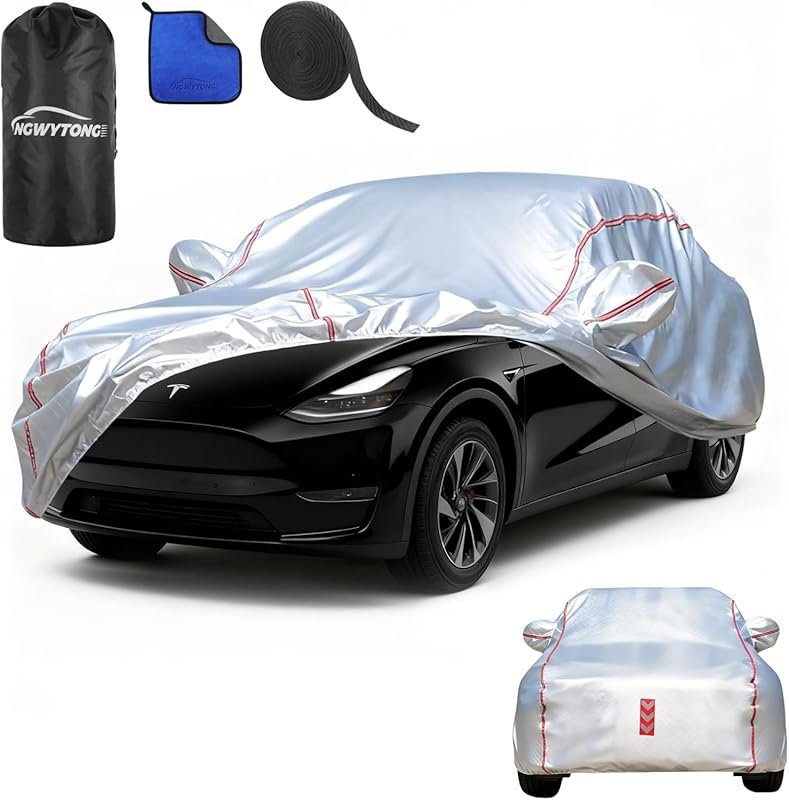 Waterproof All-Weather Car Cover for Tesla Model Y 2020-2025 with All-