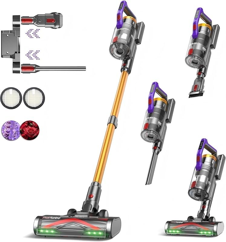 KIPMAX Cordless Stick Vacuum: 50KPa 550W, 70-Minute Runtime, Anti-TANG