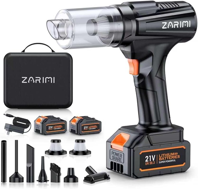 50000Pa Cordless Handheld Vacuum: High-Power Brushless Motor, Dual Bat