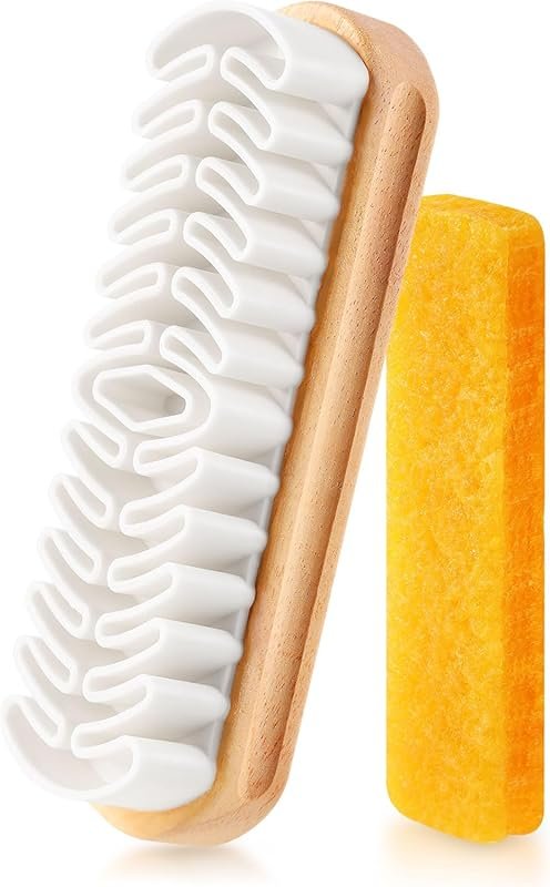 2 Pcs Suede Shoe Brush Nubuck Leather Cleaner Shoes Shine Dauber Crepe