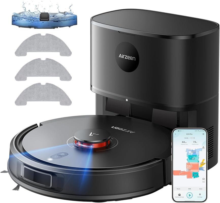 Q10 Pro Robot Vacuum Mop 6000Pa Suction Laser Navigation Mapping 150mi
