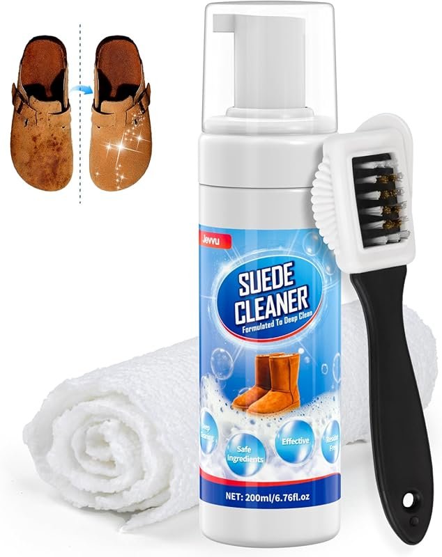 Suede Shoe Cleaner, 6.76 fl oz Suede and Nubuck Cleaning Kit with Brus
