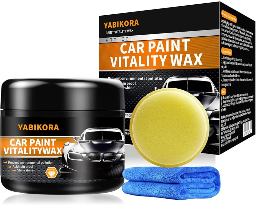 Car Wax Polish with carnauba wax: Restores shine, high hydrophobicity,