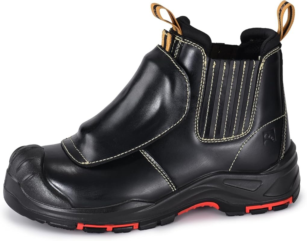 SAFETOE Men's Welding Boots: Composite Toe, Metatarsal Protection, Fir