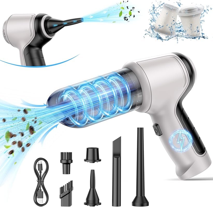 15000Pa Handheld Cordless Wet & Dry Car Vacuum with 120W Power, Washab