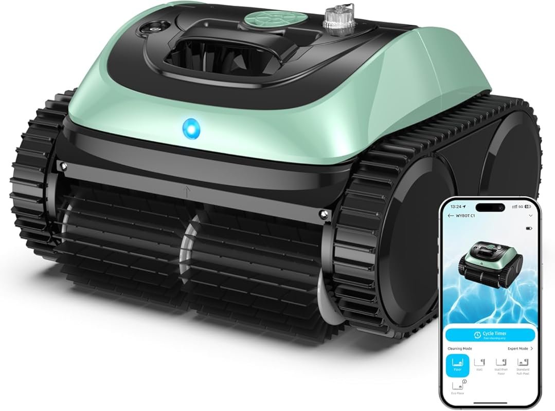 Cordless Pool Cleaner for inground above ground pools up to 1,614 Sq.F