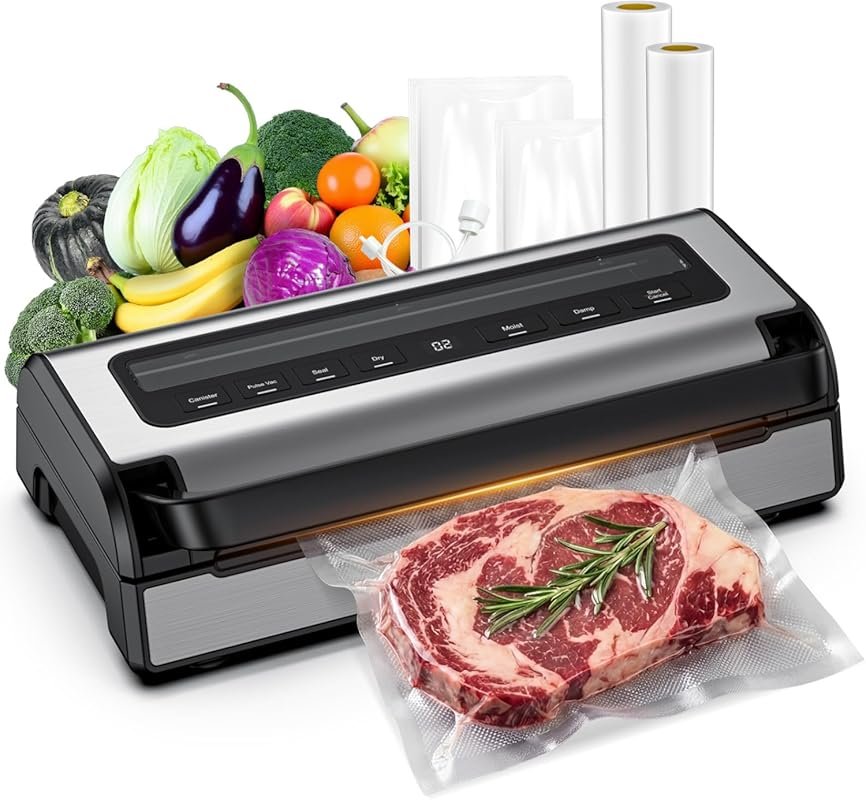 Multifunctional Automatic Vacuum Sealer – Dry/Moist/Canister Sealing, 