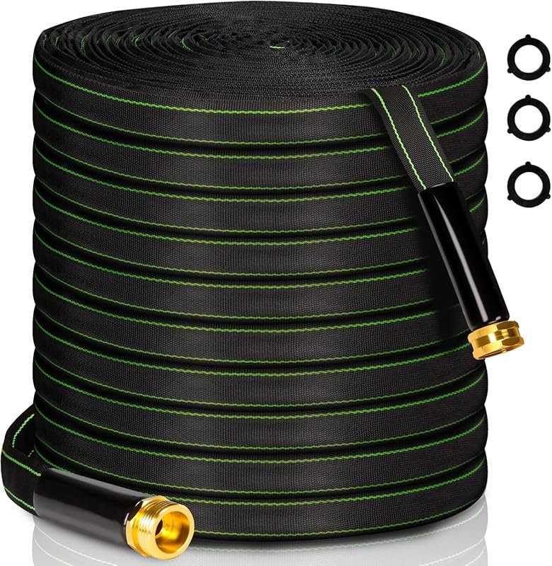 50FT Non-Expandable Flexible Garden Hose with 3/4