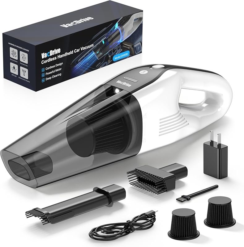 Cordless Handheld Vacuum with Ultra-Strong Suction for Car Home Pets, 
