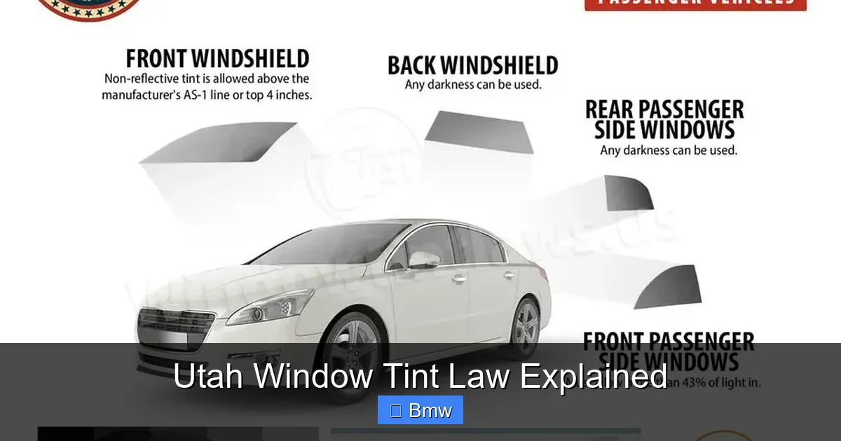 Utah Window Tint Law Explained