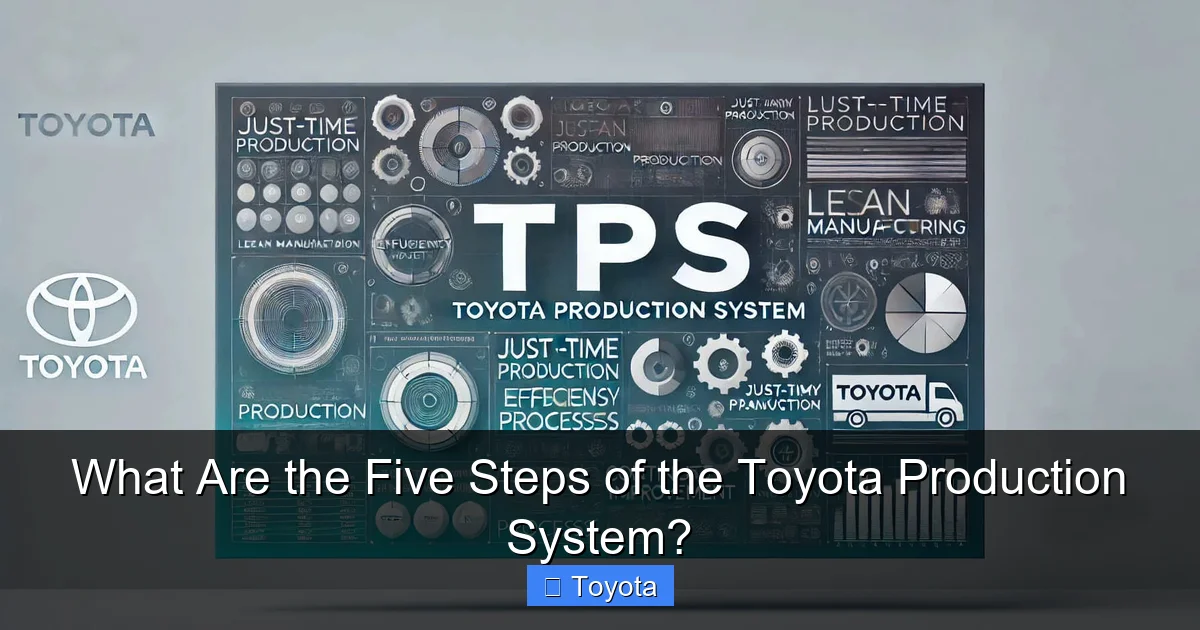What Are the Five Steps of the Toyota Production System?