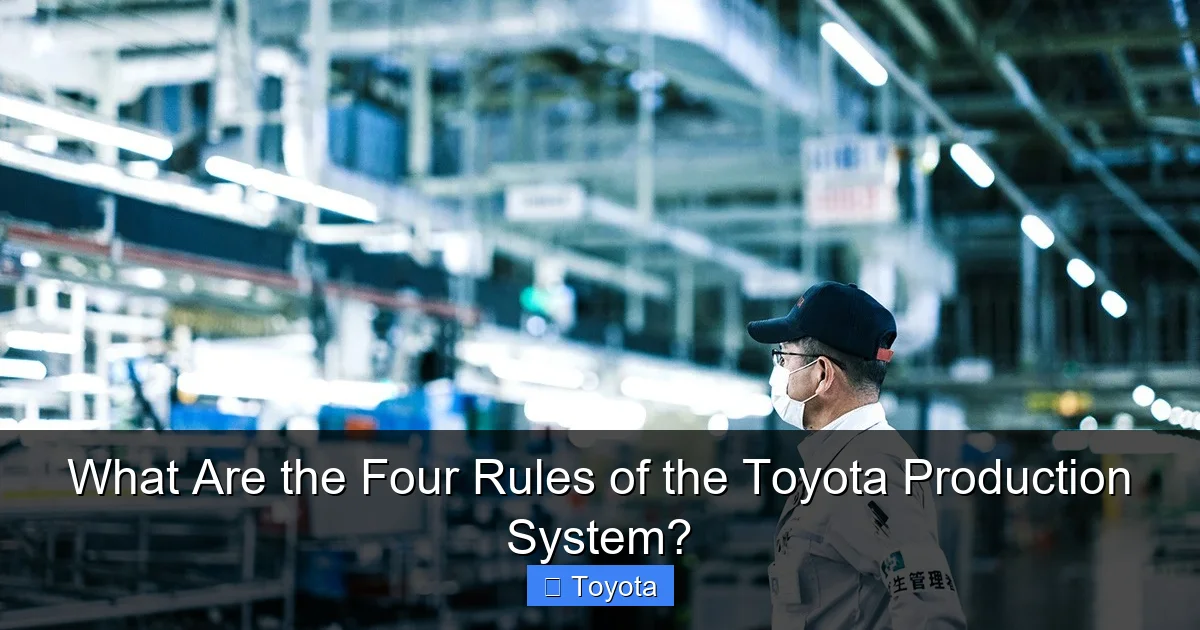 What Are the Four Rules of the Toyota Production System?