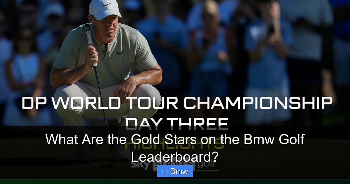 What Are the Gold Stars on the Bmw Golf Leaderboard?