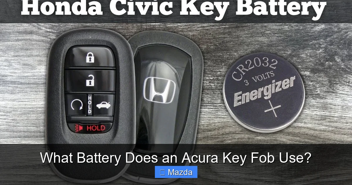 What Battery Does an Acura Key Fob Use?