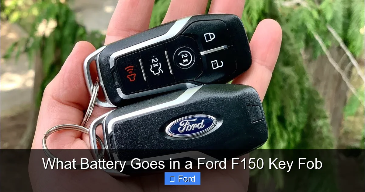 What Battery Goes in a Ford F150 Key Fob