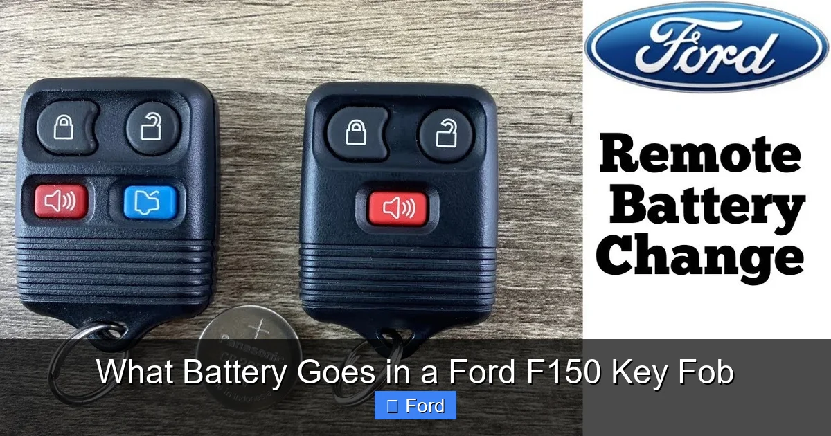 What Battery Goes in a Ford F150 Key Fob