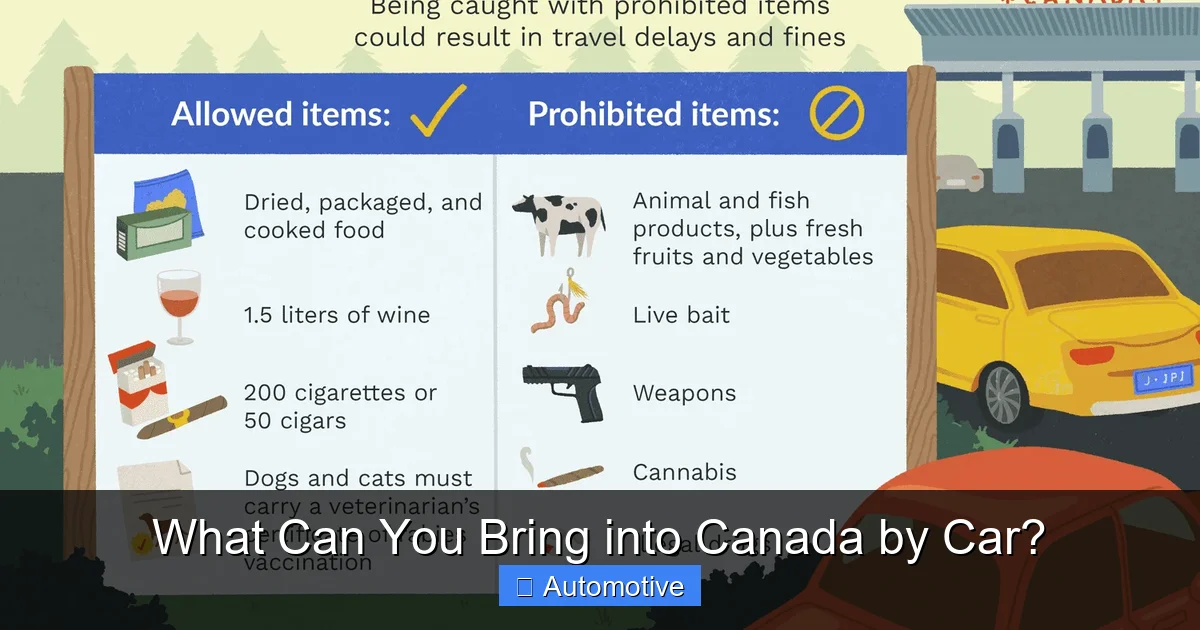 What Can You Bring into Canada by Car?