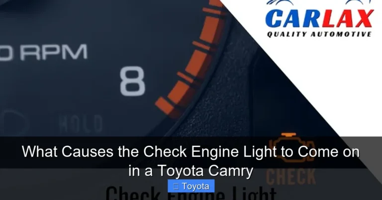 What Causes the Check Engine Light to Come on in a Toyota Camry