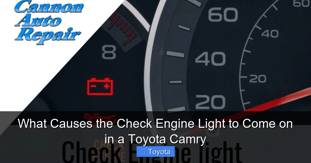 What Causes the Check Engine Light to Come on in a Toyota Camry
