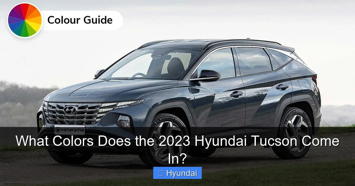 What Colors Does the 2023 Hyundai Tucson Come In?