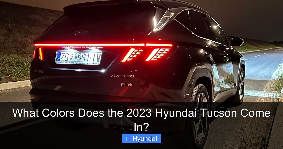 What Colors Does the 2023 Hyundai Tucson Come In?